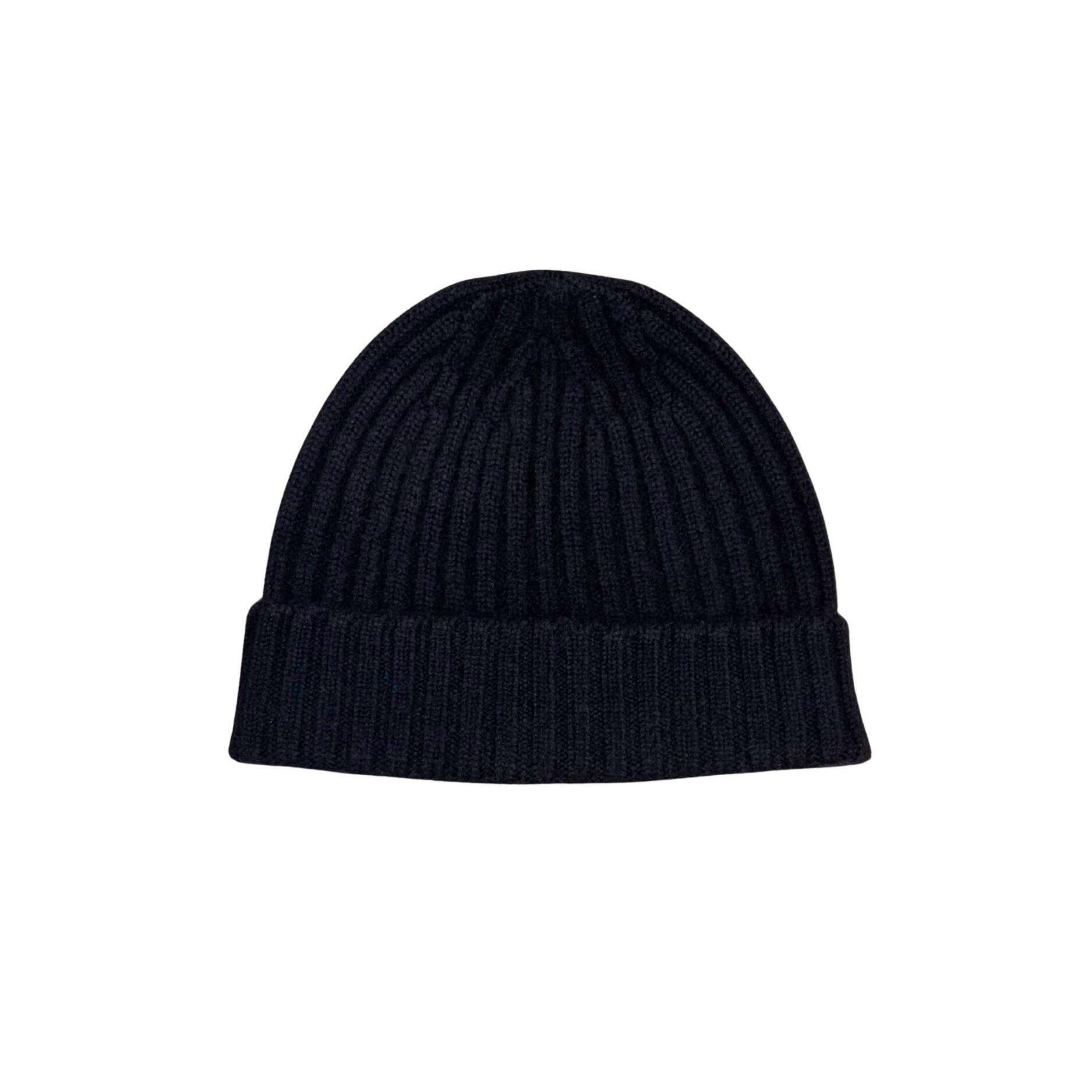 New Hangai Mountain Textiles Women's Ribbed Cashmere Beanie In Black